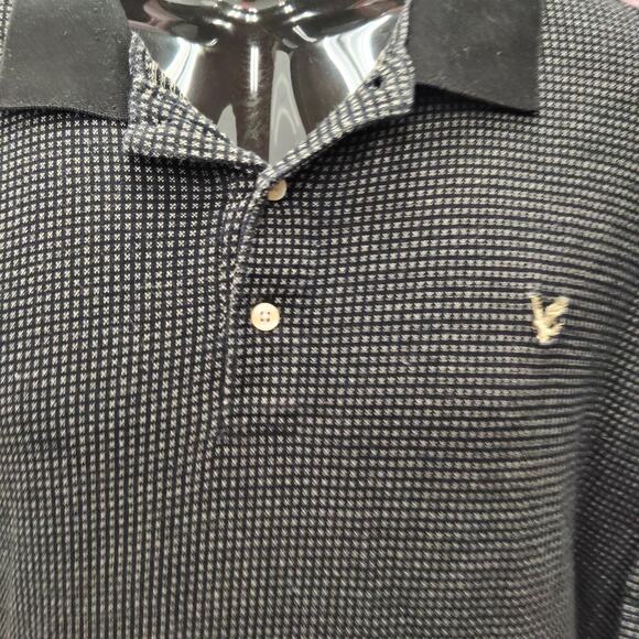 Lyle & Scott Black White Short Sleeve Collar Golf Performance - Picture 4 of 6